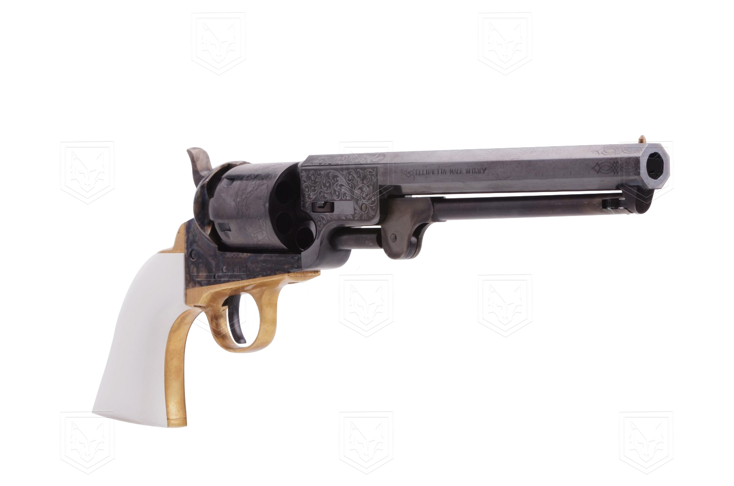 Rewolwer czarnoprochowy Colt Navy 1851 Pietta de lux cal. 36